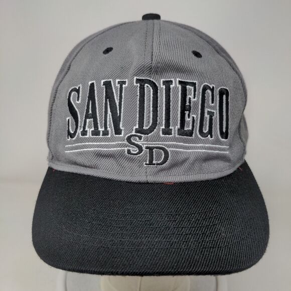 San Diego Snapback Hat Gray One Size Embroidered Adjustable Colorblock - Picture 2 of 6